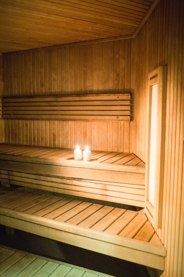 Candles Lighting in a Sauna Stock Photo Image of people, lifestyle 60827080