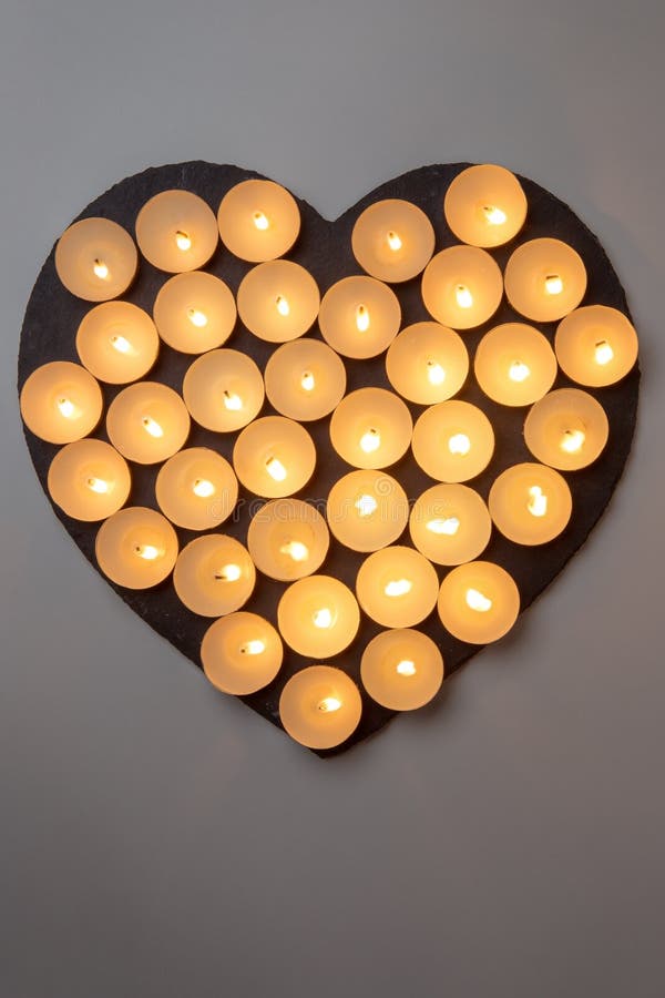 Candles love heart stock photo. Image of candle, group 83468670