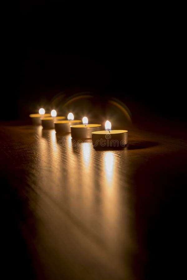Candles in the Night stock image. Image of color, orange 32485869