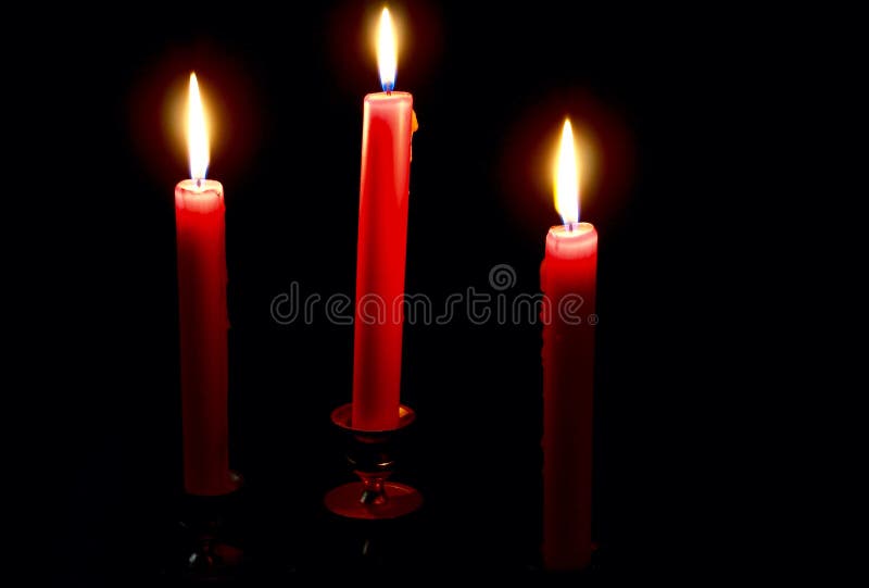 Candles stock photo. Image of burning, black, flame, background 66857290