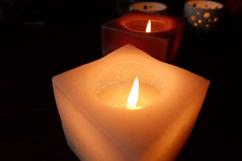 Candles For A Warm Illumination Stock Photo - Image of decoration ...