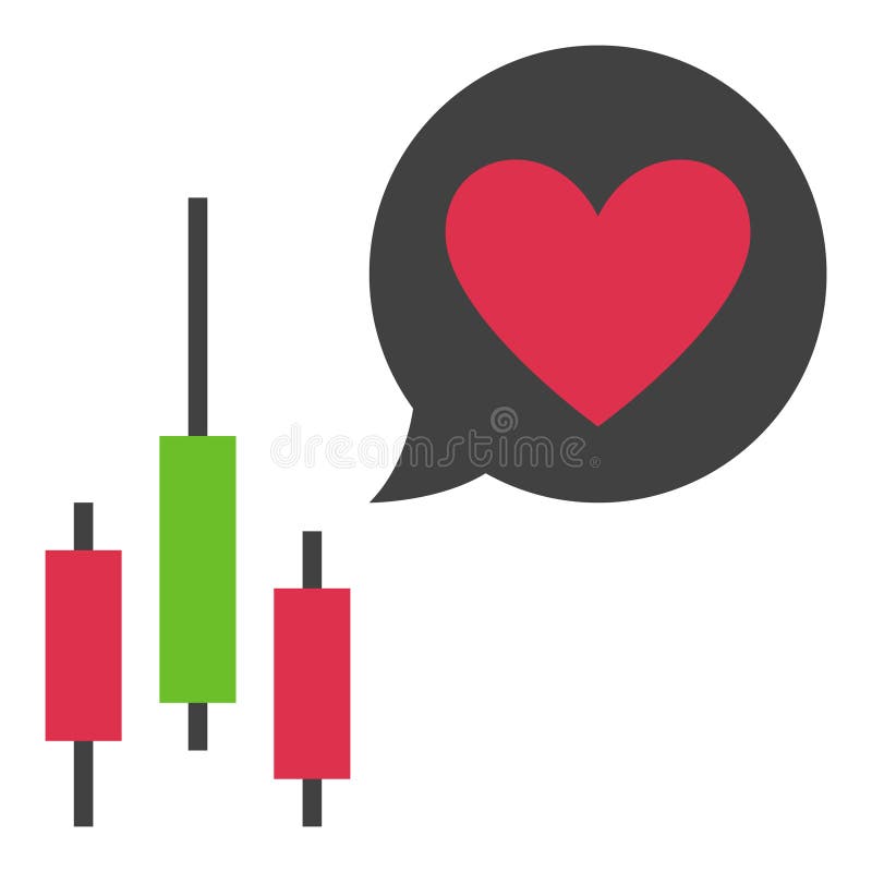 Candlestick Chart with Speech Bubble vector icon or logo element vector illustration