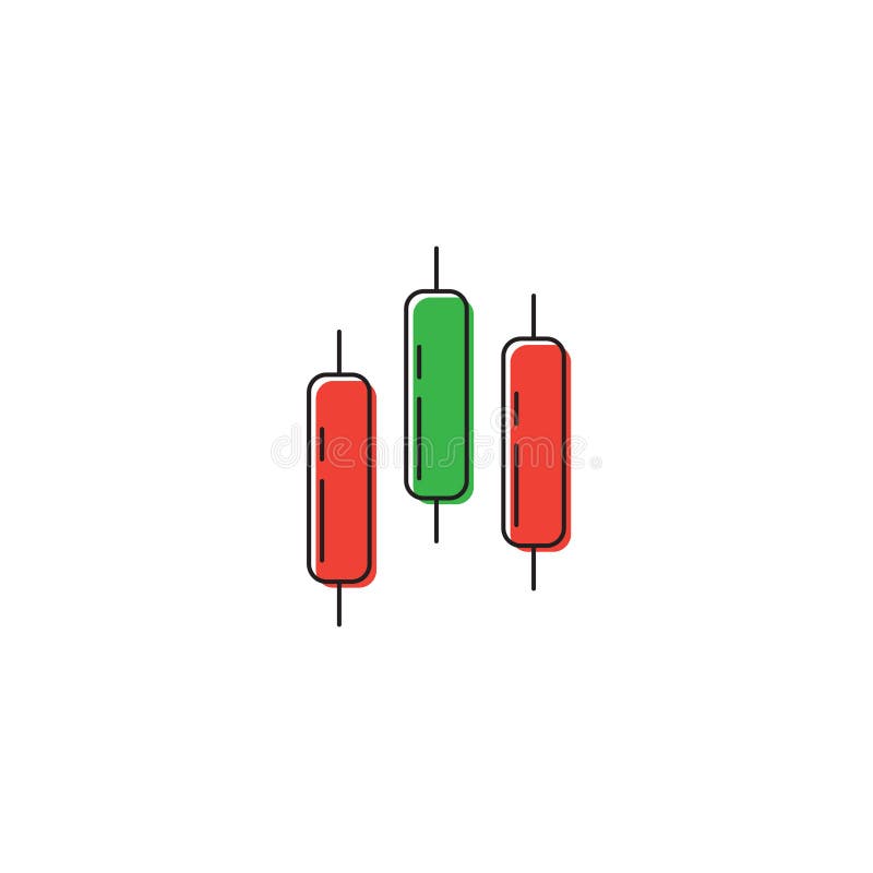 Candlestick Chart Man Uptrend Stock Illustration