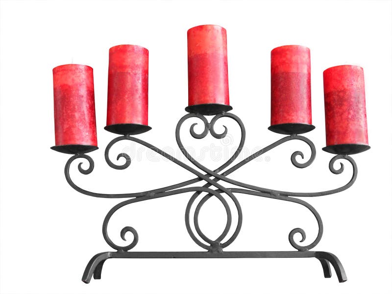 Candlestick with Red Candles Stock Image Image of candle, light 22633343