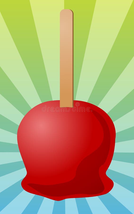 Candy apple illustration stock vector. Illustration of fruit 6213685