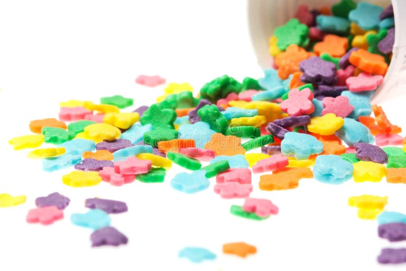 Colorful Sugar Flower Sprinkles Close Background Stock Photo 1022448256