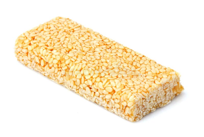 Candy Bar with Sesame Seeds. Stock Photo Image of protein, shadow
