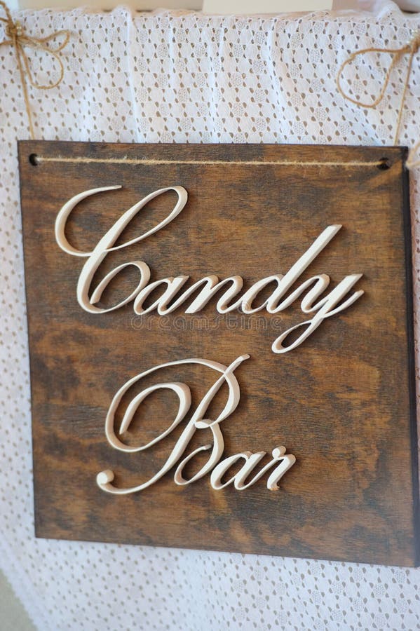 Candy Bar Wooden board stock image. Image of celebration 94958113