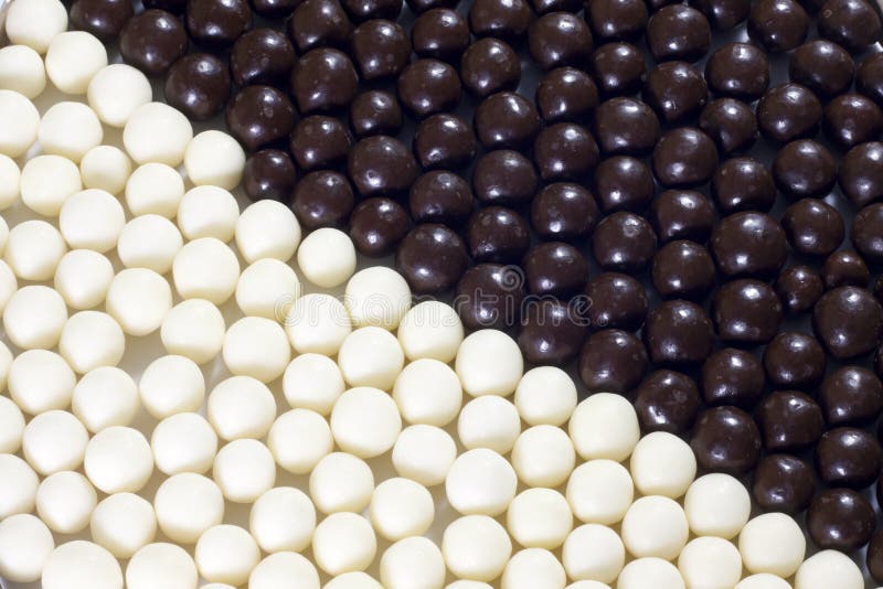 Candy Black and White Balls Background Stock Image Image of food