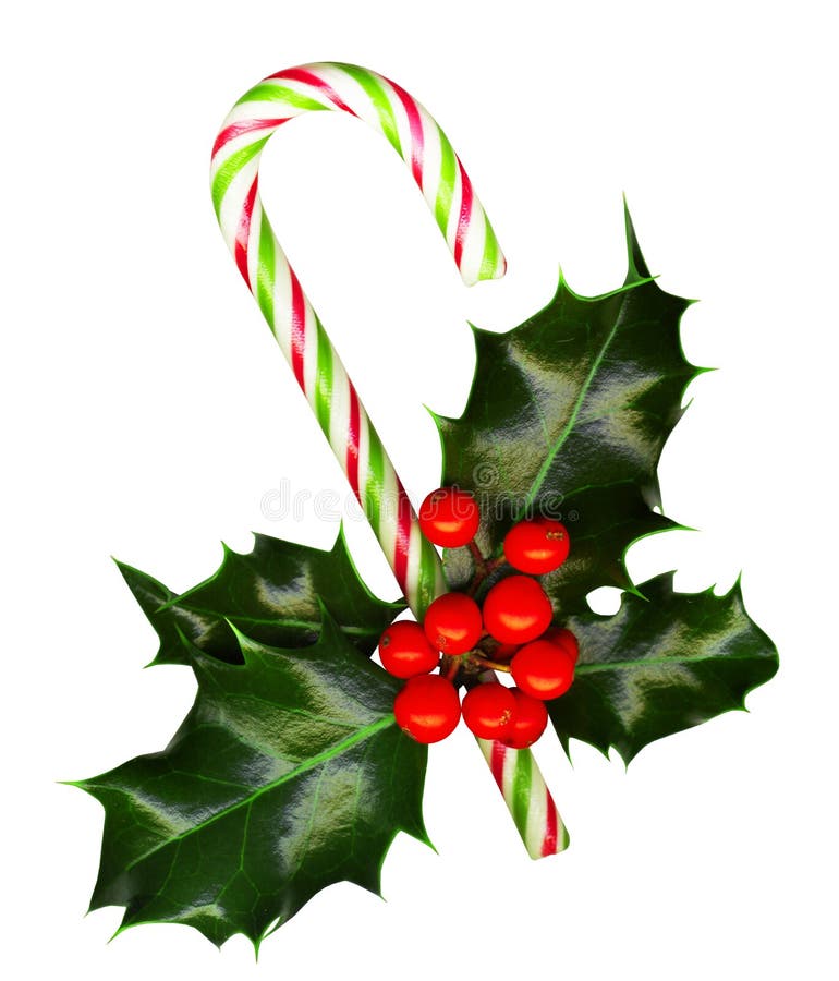 Candy Canes Spell Joy, On White Background; Christmas Stock Image