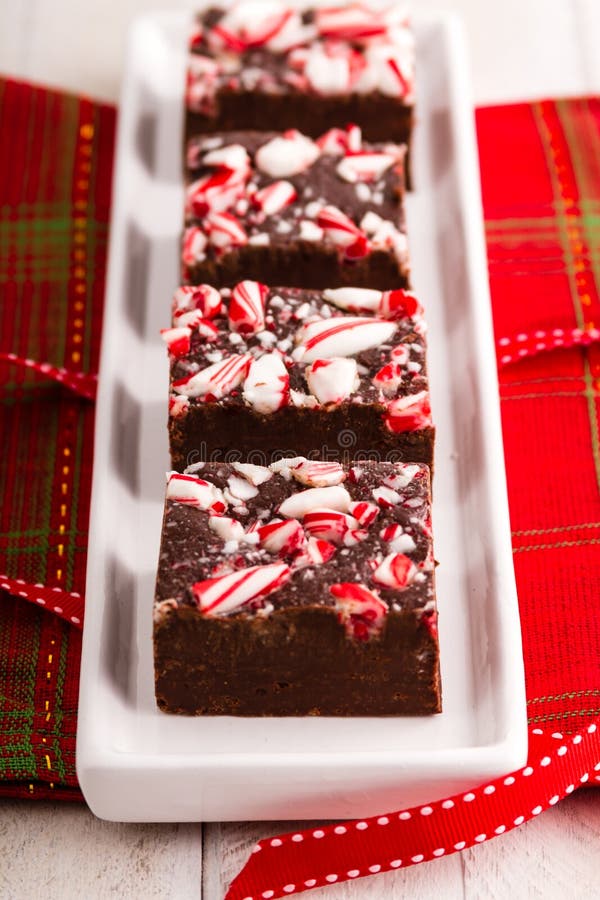 Candy Cane Fudge stock image. Image of mint, cane, fudge 37676155
