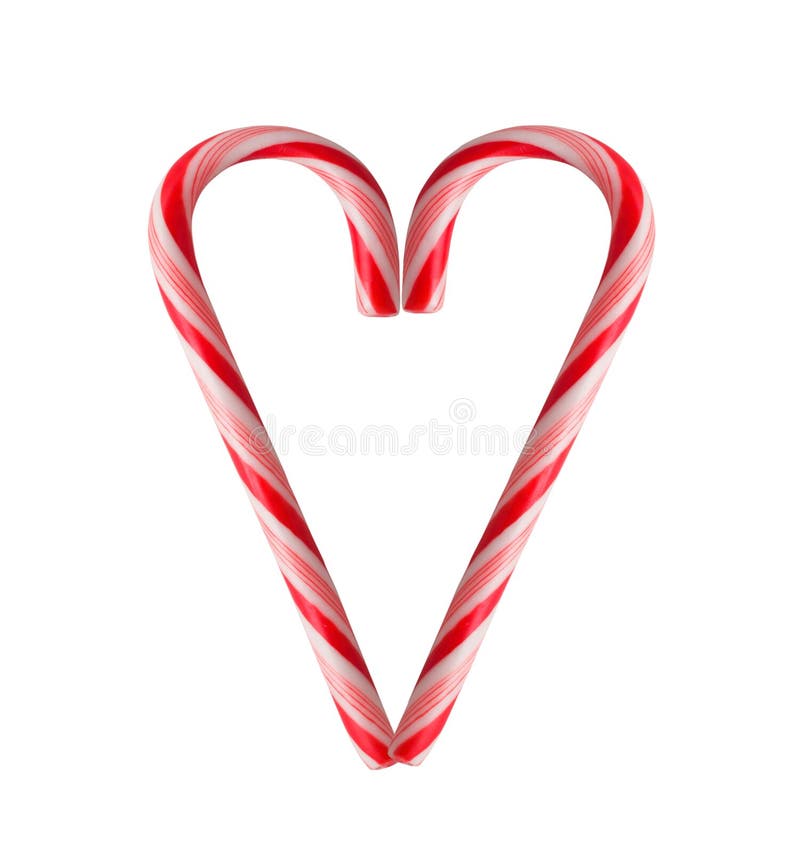 Candy Cane Heart stock photo. Image of heart, isolated 1614078