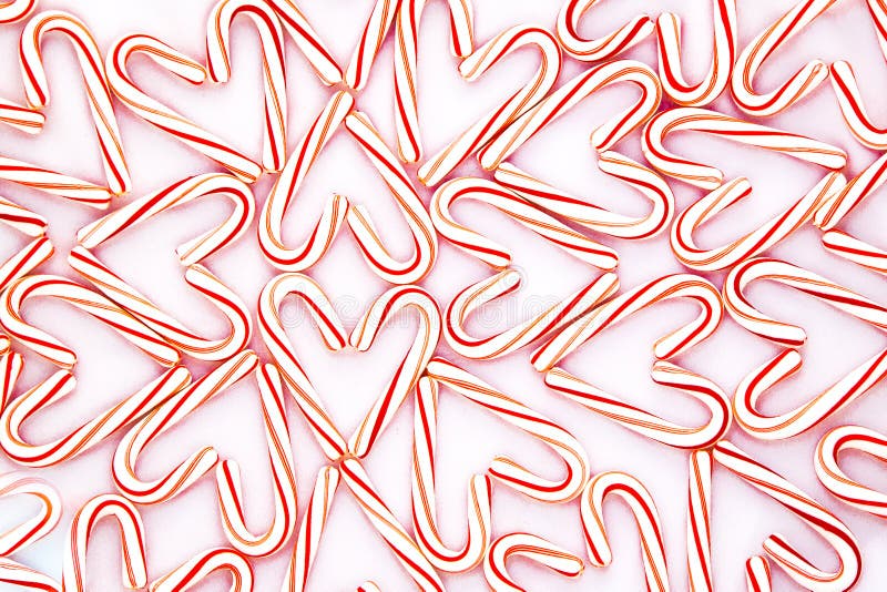 Candy Cane Hearts Wrapping Paper/Card Background