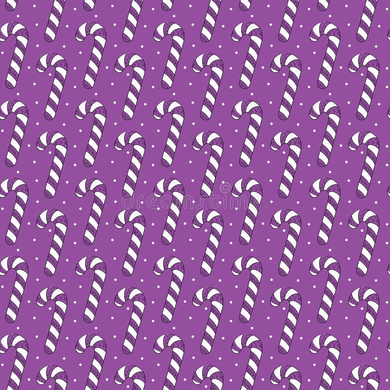 Candy Cane Seamless Christmass Striped Purple Background. Christ Stock ...