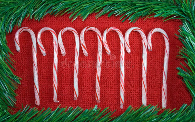 Candy canes. stock photo. Image of horizontal, seven 12661916