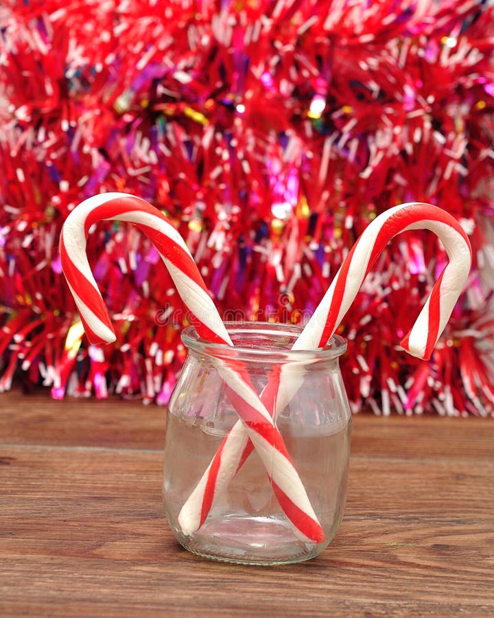 Candy canes in a jar stock image. Image of festive, ornament 76216917