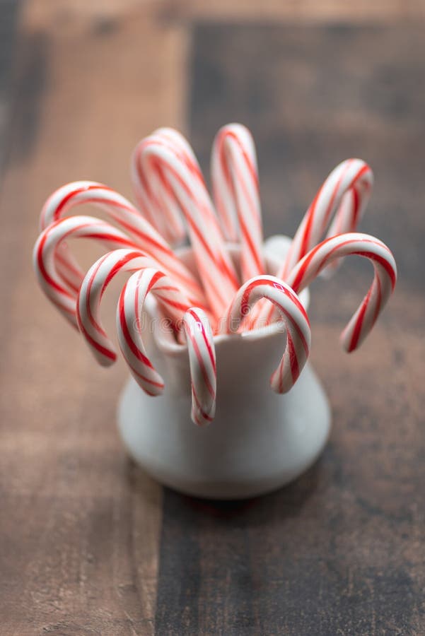 Candy Canes in Jar on Table Stock Image Image of canes, backdrop