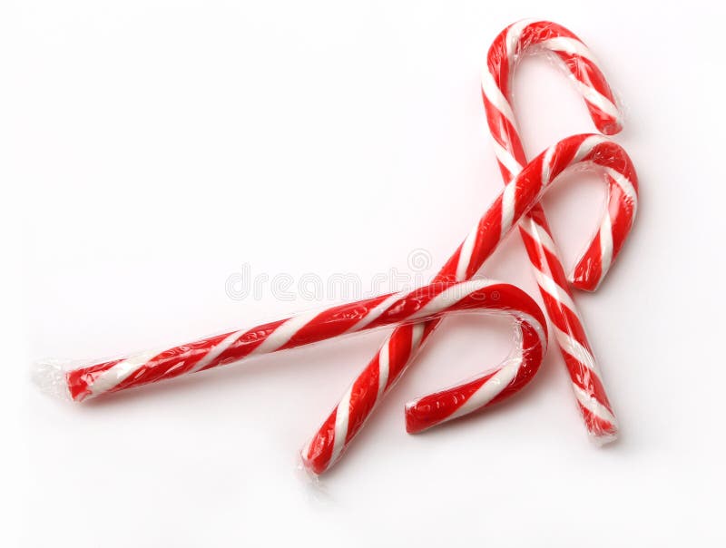 Candy Canes on a White Background Stock Image Image of cream, striped