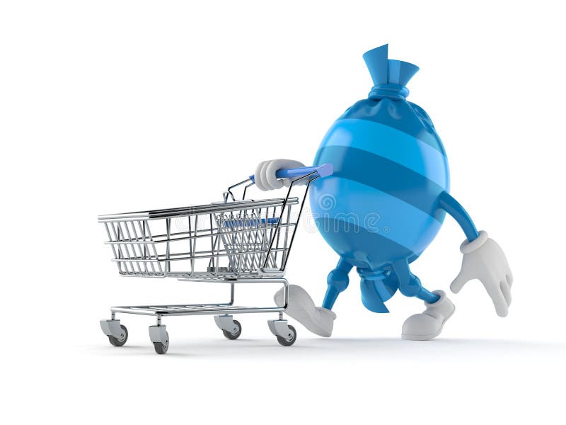 Candy character with shopping cart royalty free illustration Candy character with shopping cart royalty free illustration