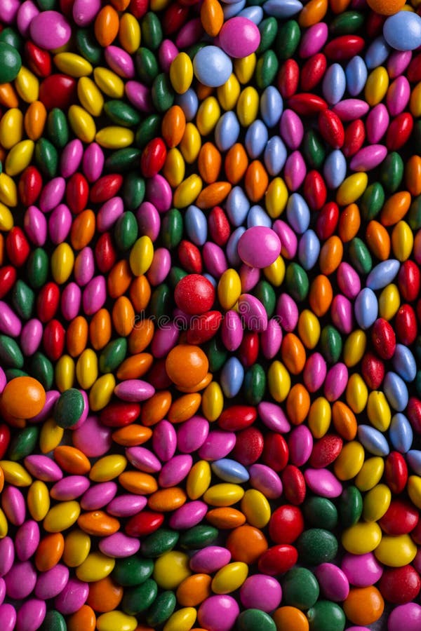 Candy Coated Chocolate Button Sprinkle Texture Stock Photo Image of