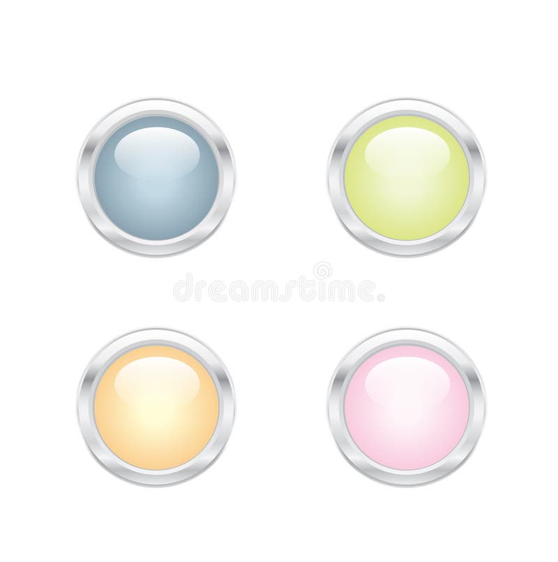 Candy Color Glassy Buttons stock vector. Illustration of icon 11082943