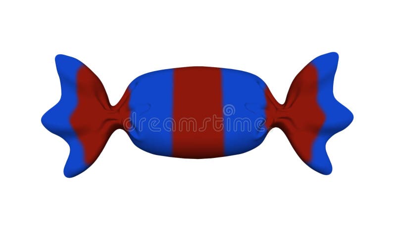 Candy 3D illustration in red and blue packaging isolated on a white. royalty free illustration Candy 3D illustration in red and blue packaging isolated on a white. royalty free illustration