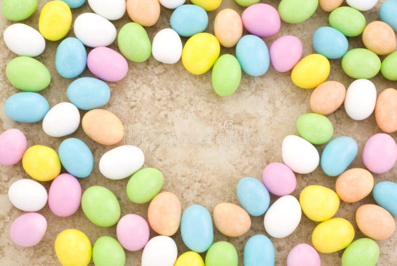 Candy Easter Egg Border Heart Shape