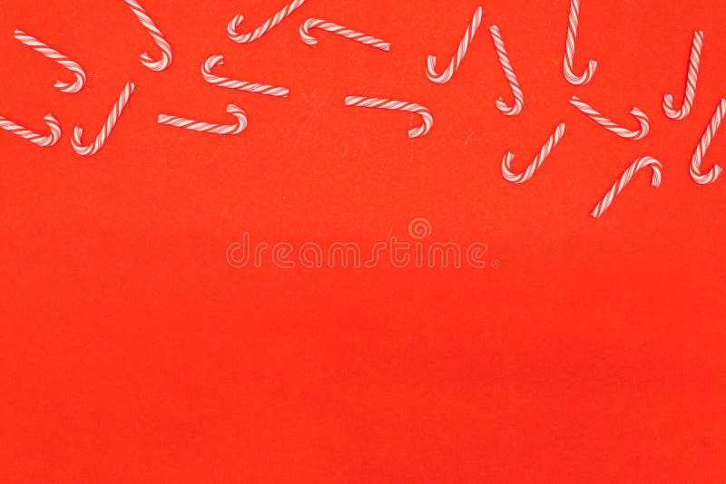 Candy, full of candy Is the nature of the background in the red scene Conveys the Christmas and New Year themes. There is space. For copy space royalty free stock photography Candy, full of candy Is the nature of the background in the red scene Conveys the Christmas and New Year themes. There is space. For copy space royalty free stock photography