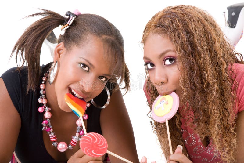 Cute candy girls stock image. Image of smile, diverse 3046047