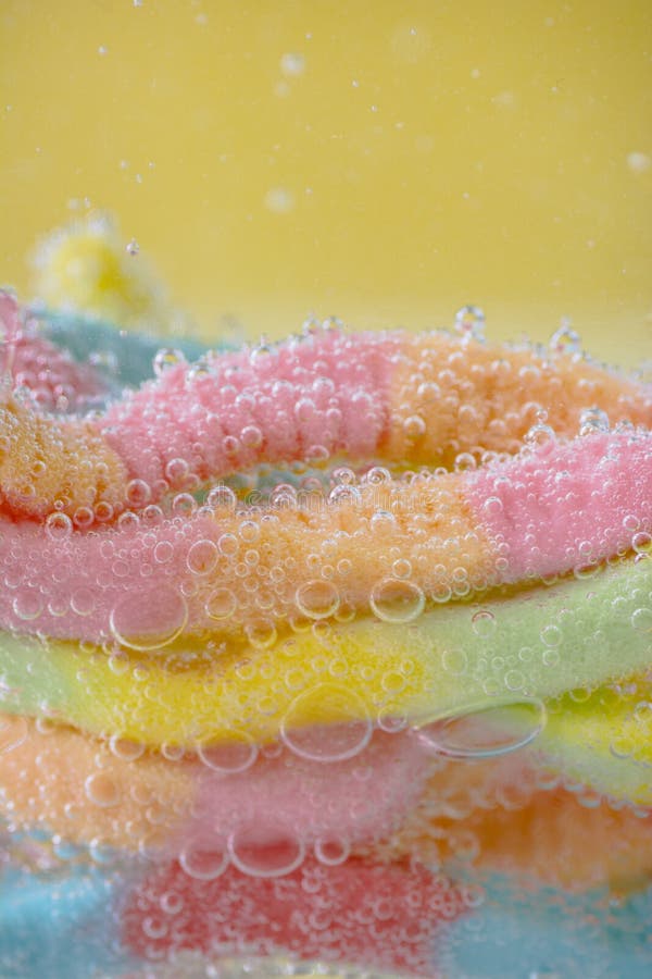 Super Yummy. Candy Girls Yellow Background. Suprised Kids Hold Candy Lollipops. School Snack Stock Image - Image Of Eating, Girls: 231132999