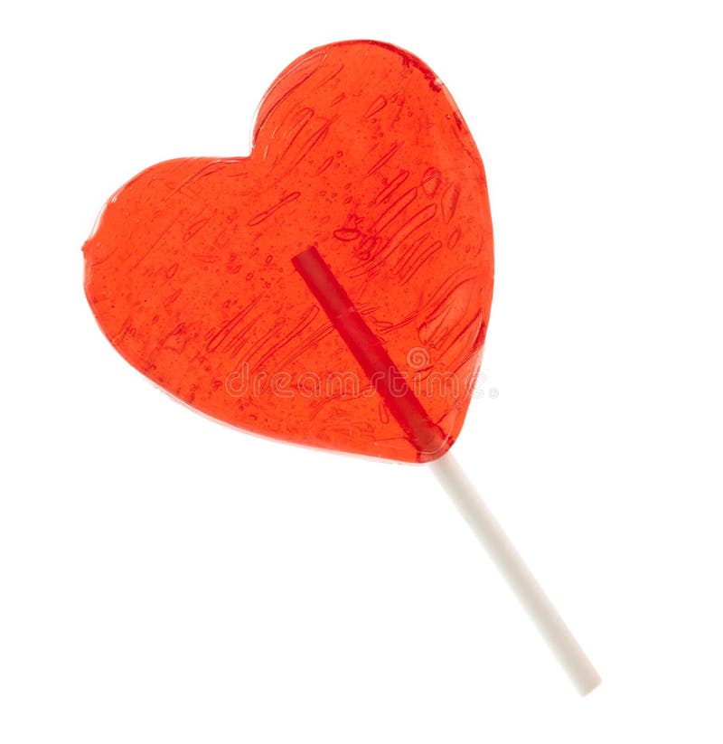 Candy heart on a stick