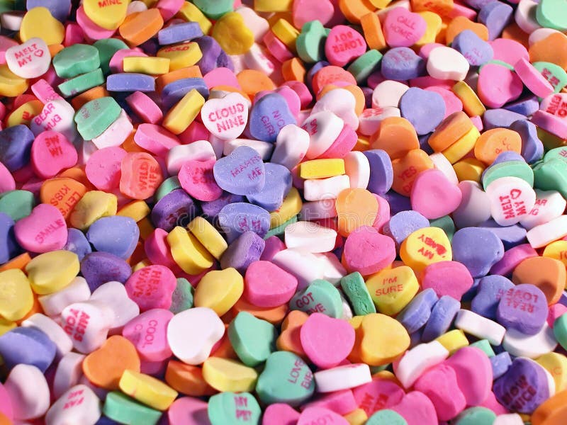 Candy Valentine Hearts stock photo. Image of hearts, background 1488830