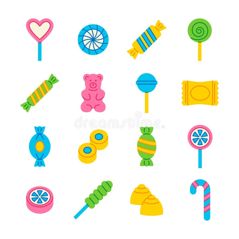 Sweets And Candy Related Jelly Bear Or Gummy Bear Vector In Flat