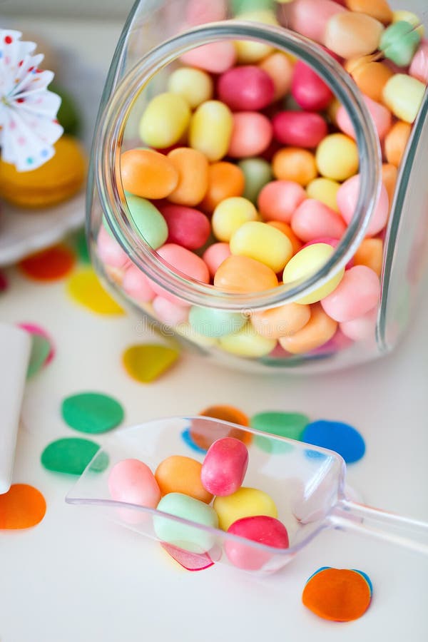 Candy jar stock photo. Image of table, birthday, shabby 55698302