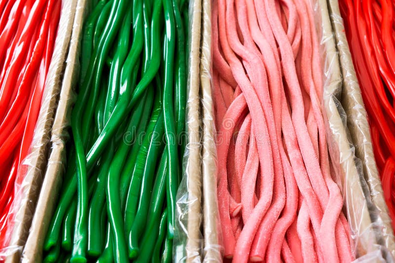 Candy laces stock image. Image of sweets, green, string 14366059