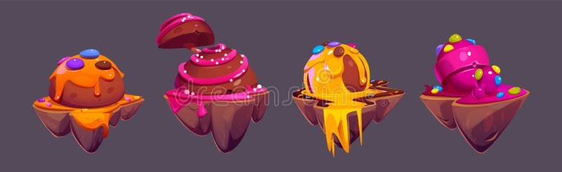 Joc Candy Land cu elemente de proiectare royalty free illustration