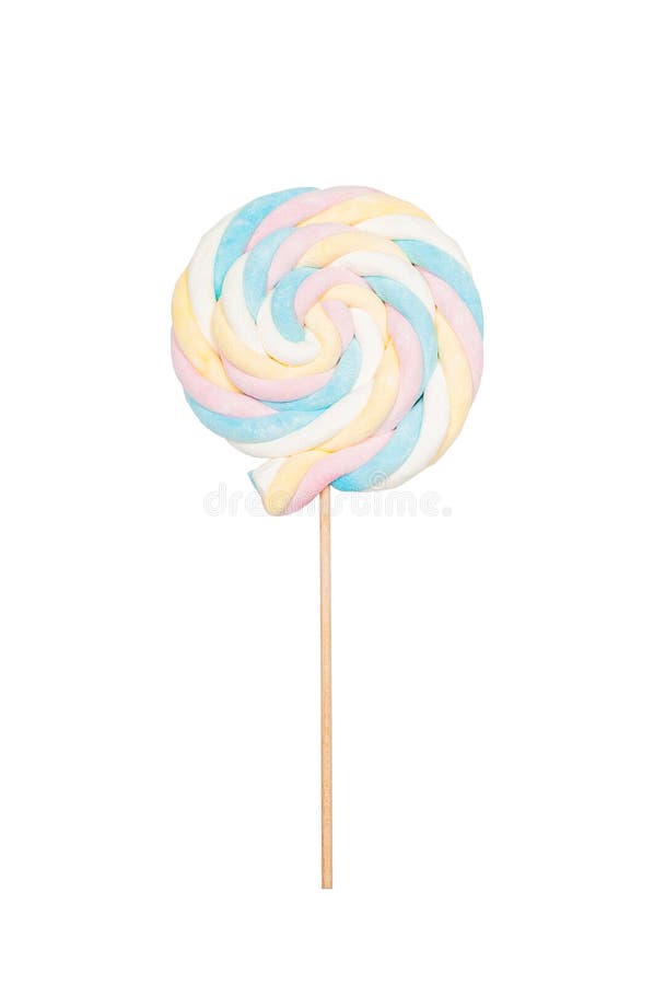 Candy Lollipop on Pastel Pink Background Stock Photo Image of circle