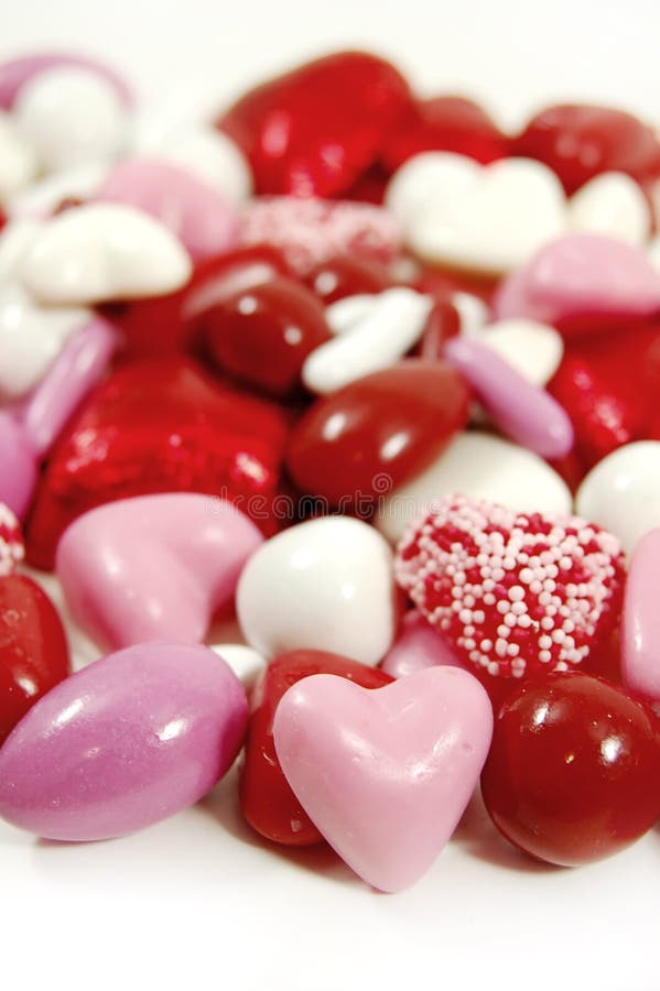 Candy Valentine Hearts stock photo. Image of hearts, background 1488830