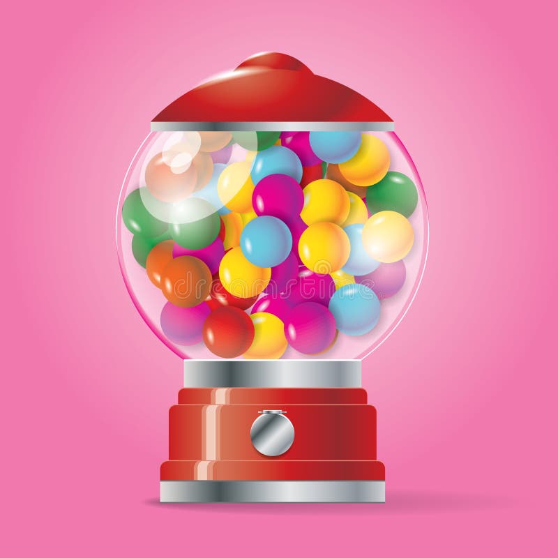 Candy Machine. Vector Illustration Decorative Design Stock Vector