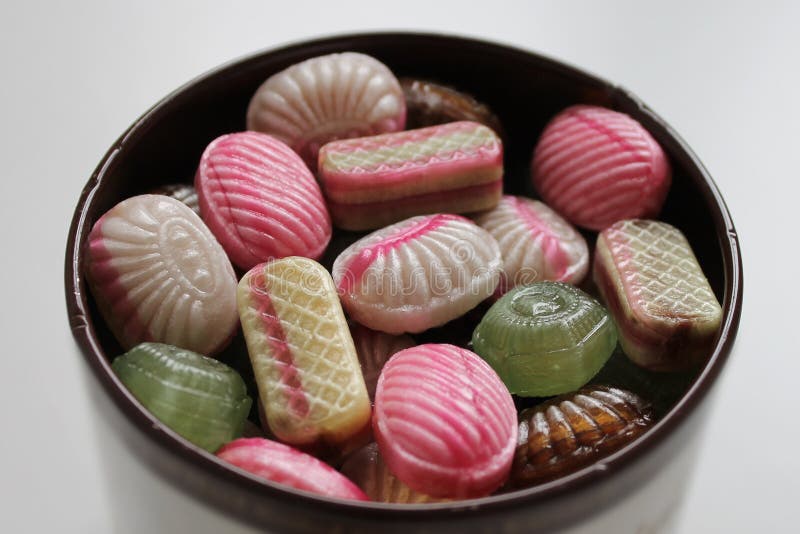 Old-fashioned candy in jar