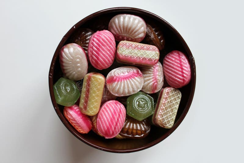 Old-fashioned candy in jar