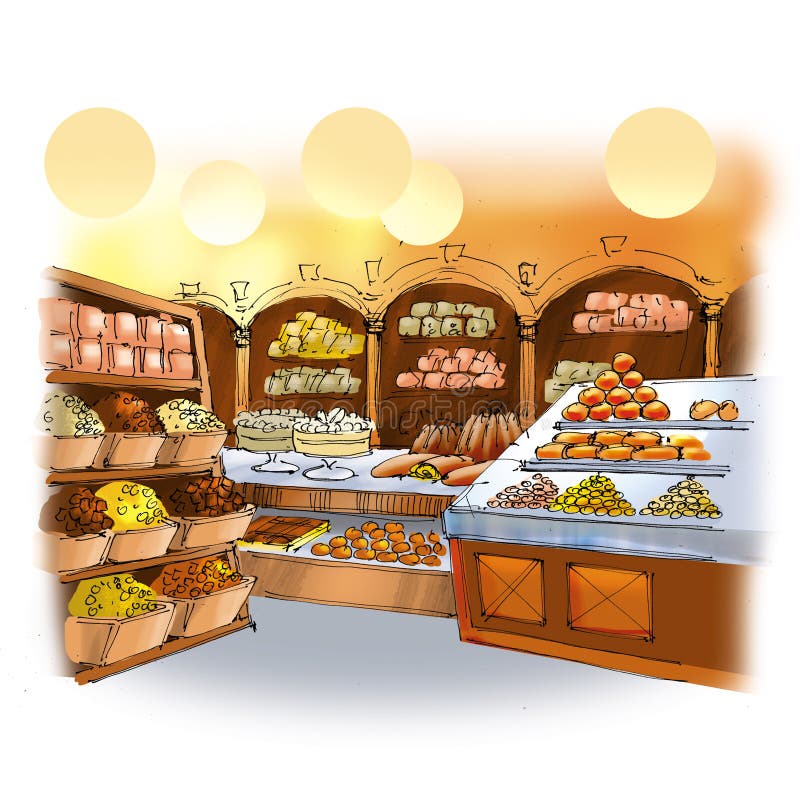 Candy shop stock illustration. Illustration of eats, color 46546512