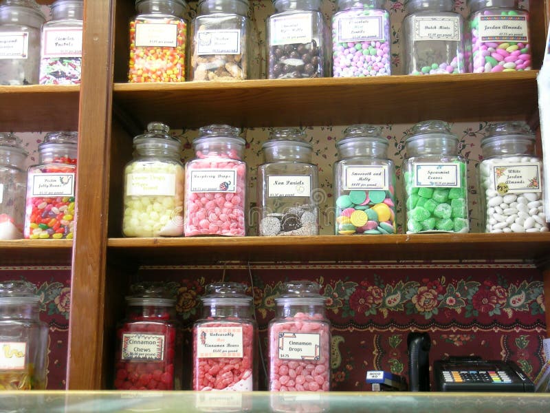 Jars in a candy store stock photo. Image of sours, shop 45024192