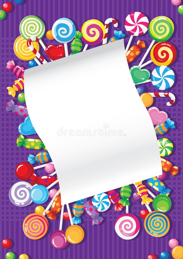 Candy and sweets card