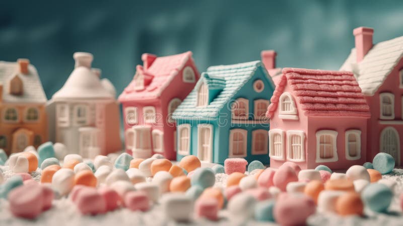 Premium AI Image  Gumball House beautiful candyland sweets