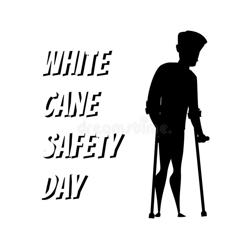White Cane Safety Day With Cool Message Typography T-Shirt White Cane Safety Day With Cool Message Typography T-Shirt