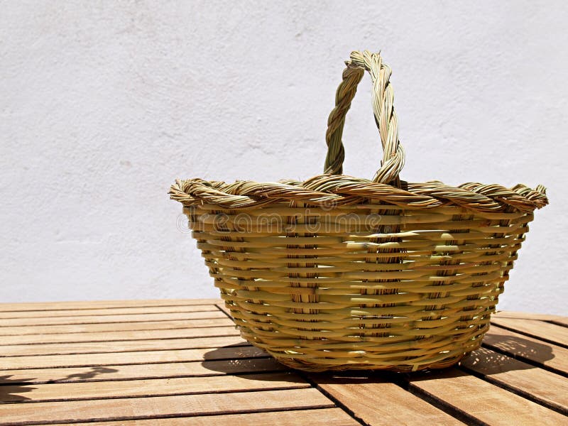 Cane basket with fruits stock photo. Image of healthy 71634648