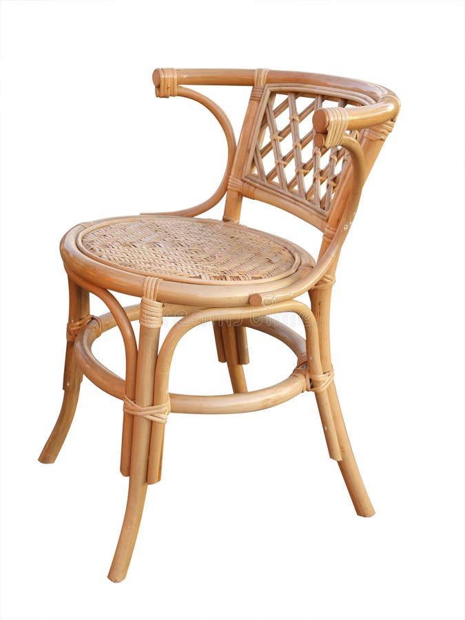 Cane Seat Antique Wood Vintage Chair Isolated Stock Photo Image of