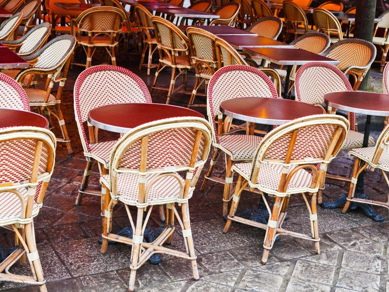 Canechairs in paris cafe stock image. Image of france 30371555
