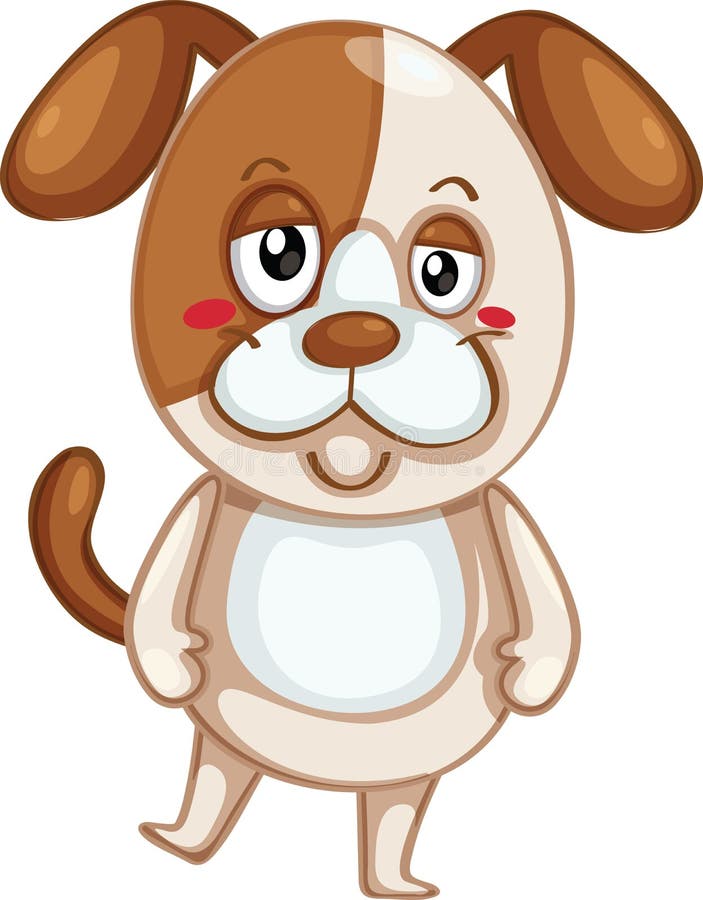 The dog is cute and has a round brown color. The dog is cute and has a round brown color
